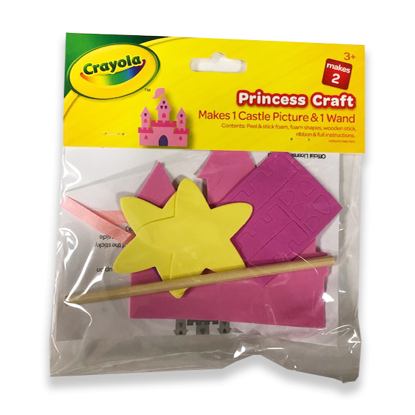 Crayola Princess Craft Makes 1 Castle Picture & 1 Wand RRP 1 CLEARANCE XL 99p
